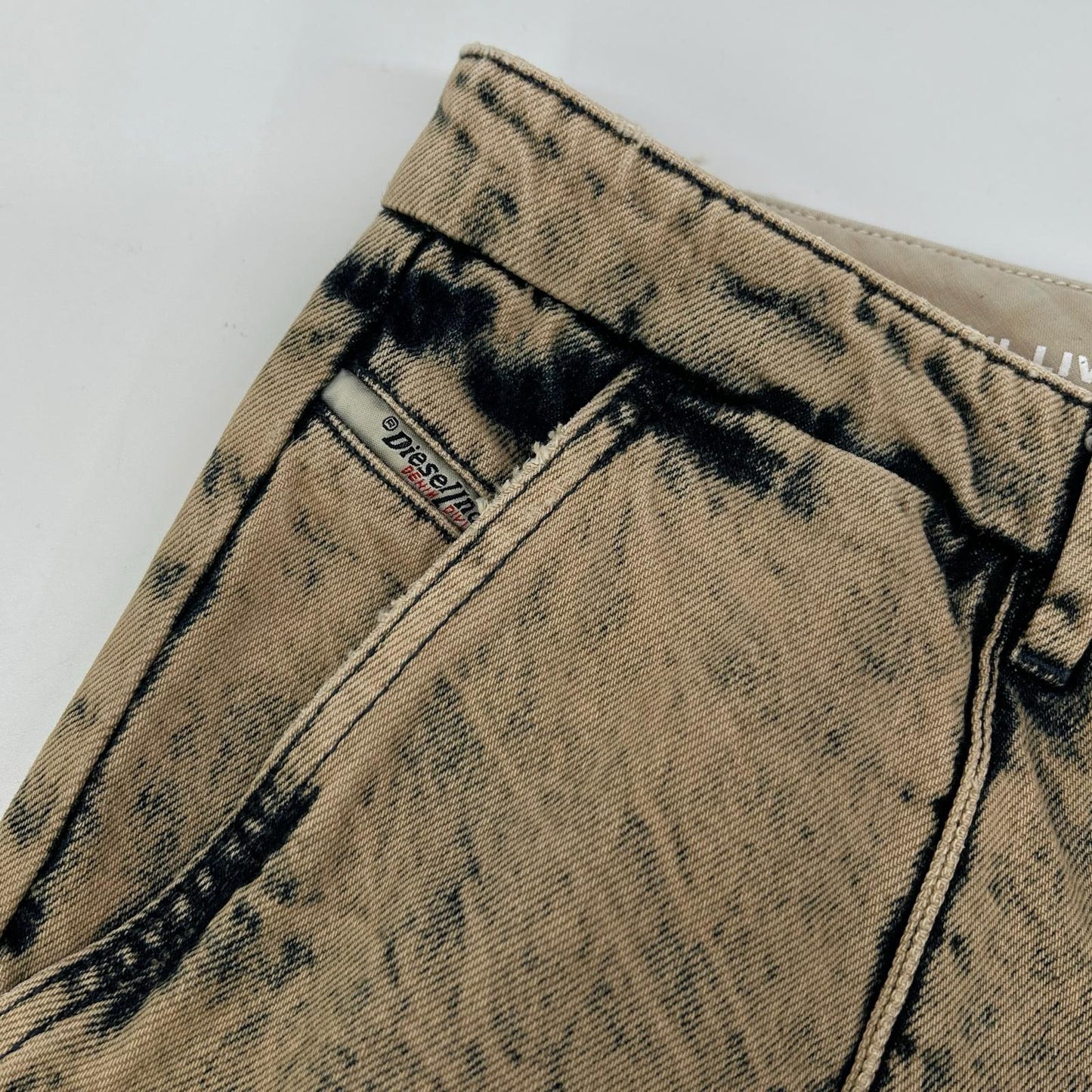 DIESEL Bleached Denim Jeans Beige Size W32