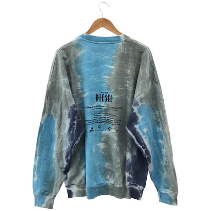 DIESEL Blue Gray Tie-Dye Sweatshirt Size L