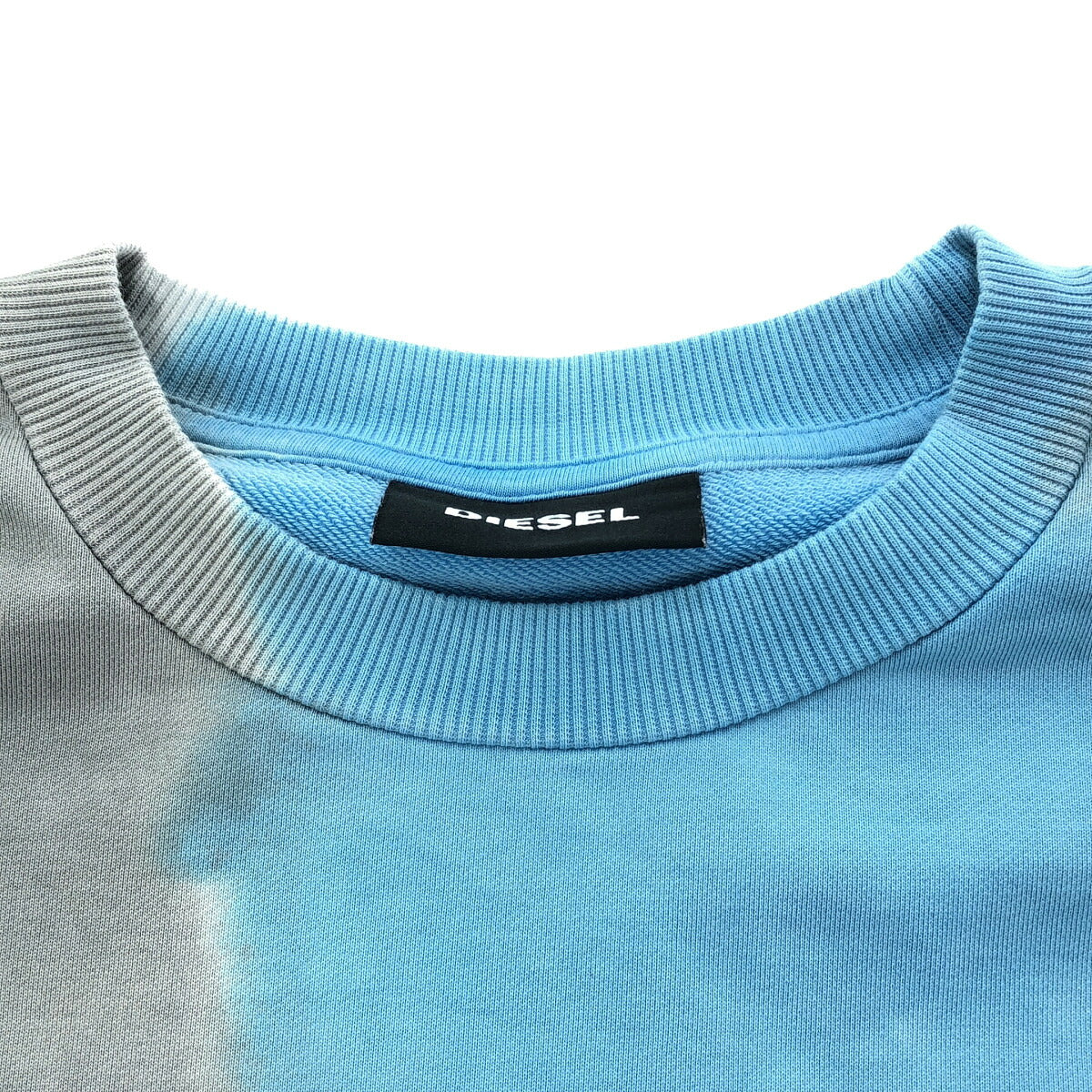 DIESEL Blue Gray Tie-Dye Sweatshirt Size L