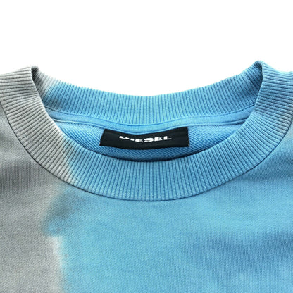 DIESEL Blue Gray Tie-Dye Sweatshirt Size L
