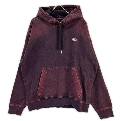 DIESEL Red Denim D-UM-RIB-NE Hoodie Size L