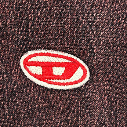 DIESEL Red Denim D-UM-RIB-NE Hoodie Size L