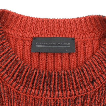 DIESEL BlackGold K-GANDERT Knit Red/Black Size XXL