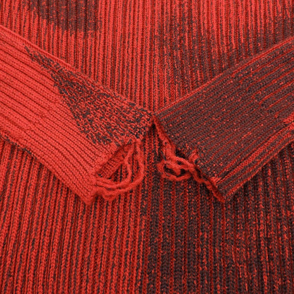 DIESEL BlackGold K-GANDERT Knit Red/Black Size XXL