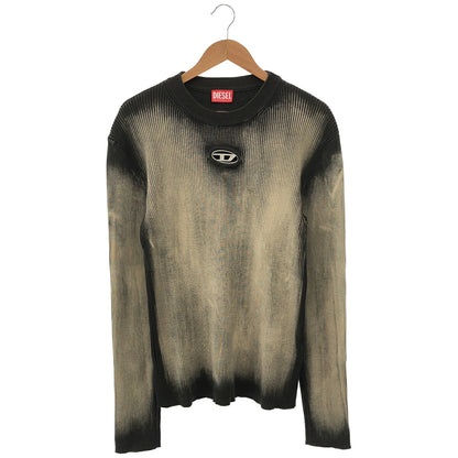 DIESEL K-DARIN Oval D Ribbed Beige/Gray Size XL