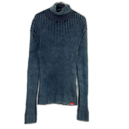 DIESEL Blue K-ELASA Turtleneck Ribbed Size XL