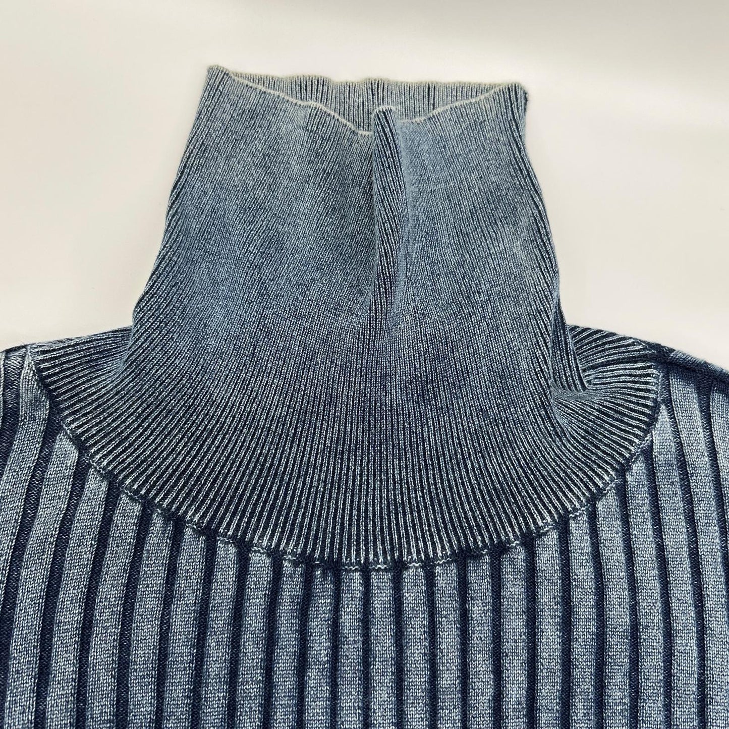 DIESEL Blue K-ELASA Turtleneck Ribbed Size XL
