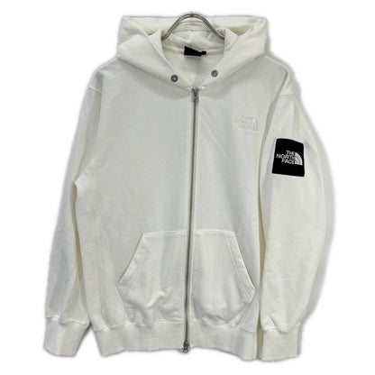 THE NORTH FACE Square Logo Full Zip Hoodie White Size M