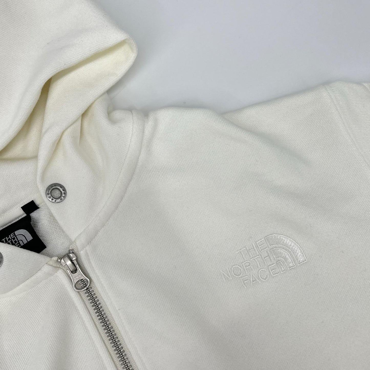 THE NORTH FACE Square Logo Full Zip Hoodie White Size M