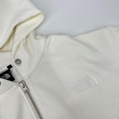 THE NORTH FACE Square Logo Full Zip Hoodie White Size M