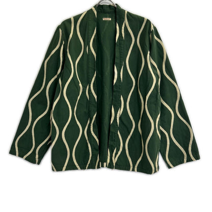 KAPITAL Yoi-Shima Stripe Scarecrow Shirt Jacket Green Size 3