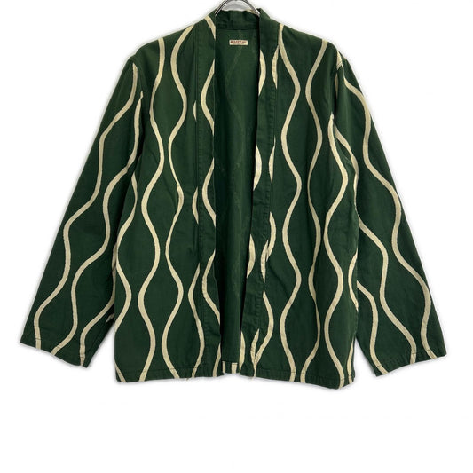 KAPITAL Yoi-Shima Stripe Scarecrow Shirt Jacket Green Size 3