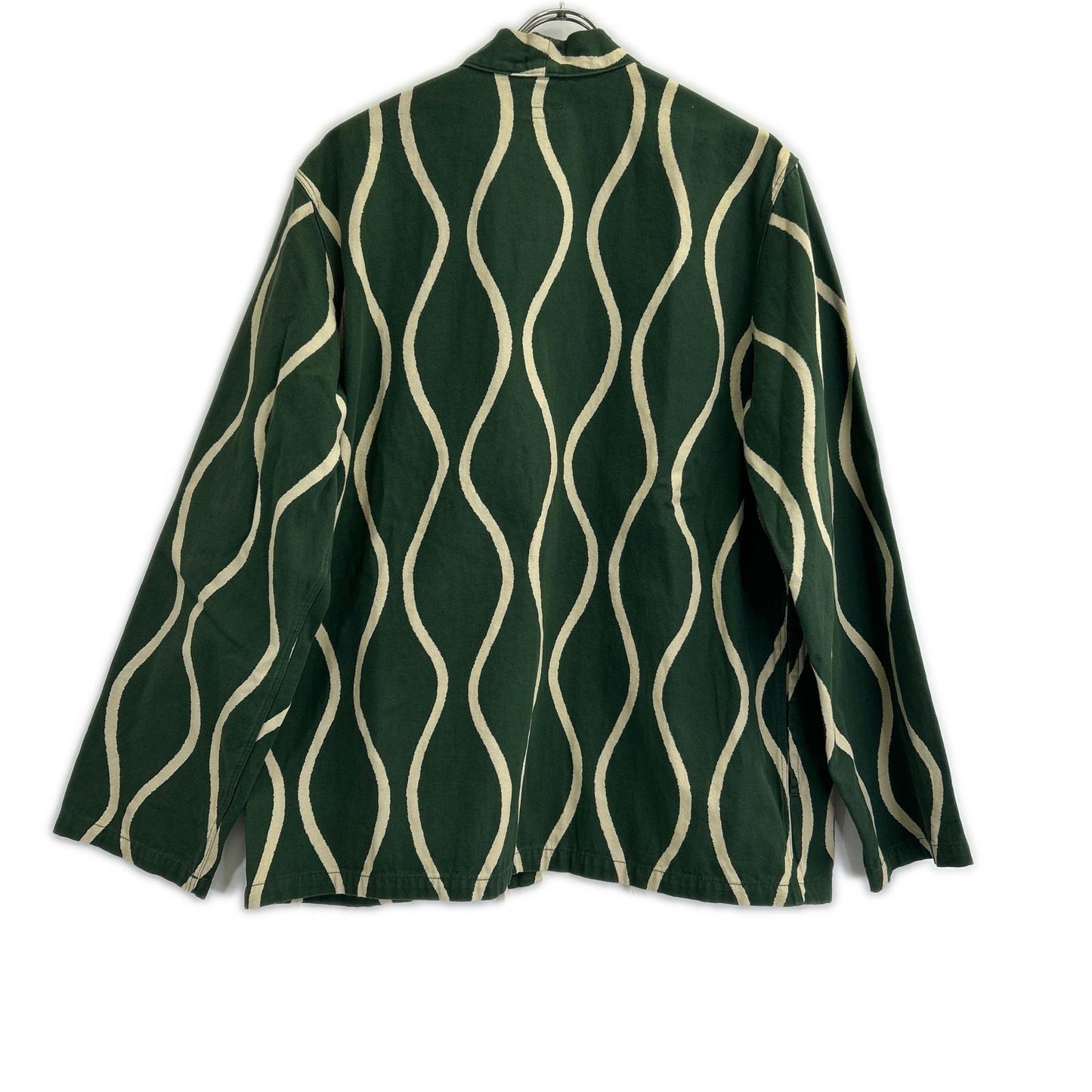 KAPITAL Yoi-Shima Stripe Scarecrow Shirt Jacket Green Size 3