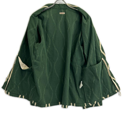 KAPITAL Yoi-Shima Stripe Scarecrow Shirt Jacket Green Size 3
