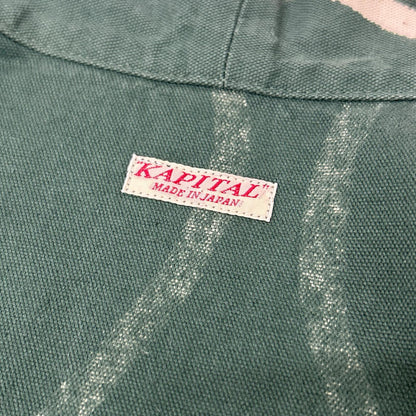 KAPITAL Yoi-Shima Stripe Scarecrow Shirt Jacket Green Size 3