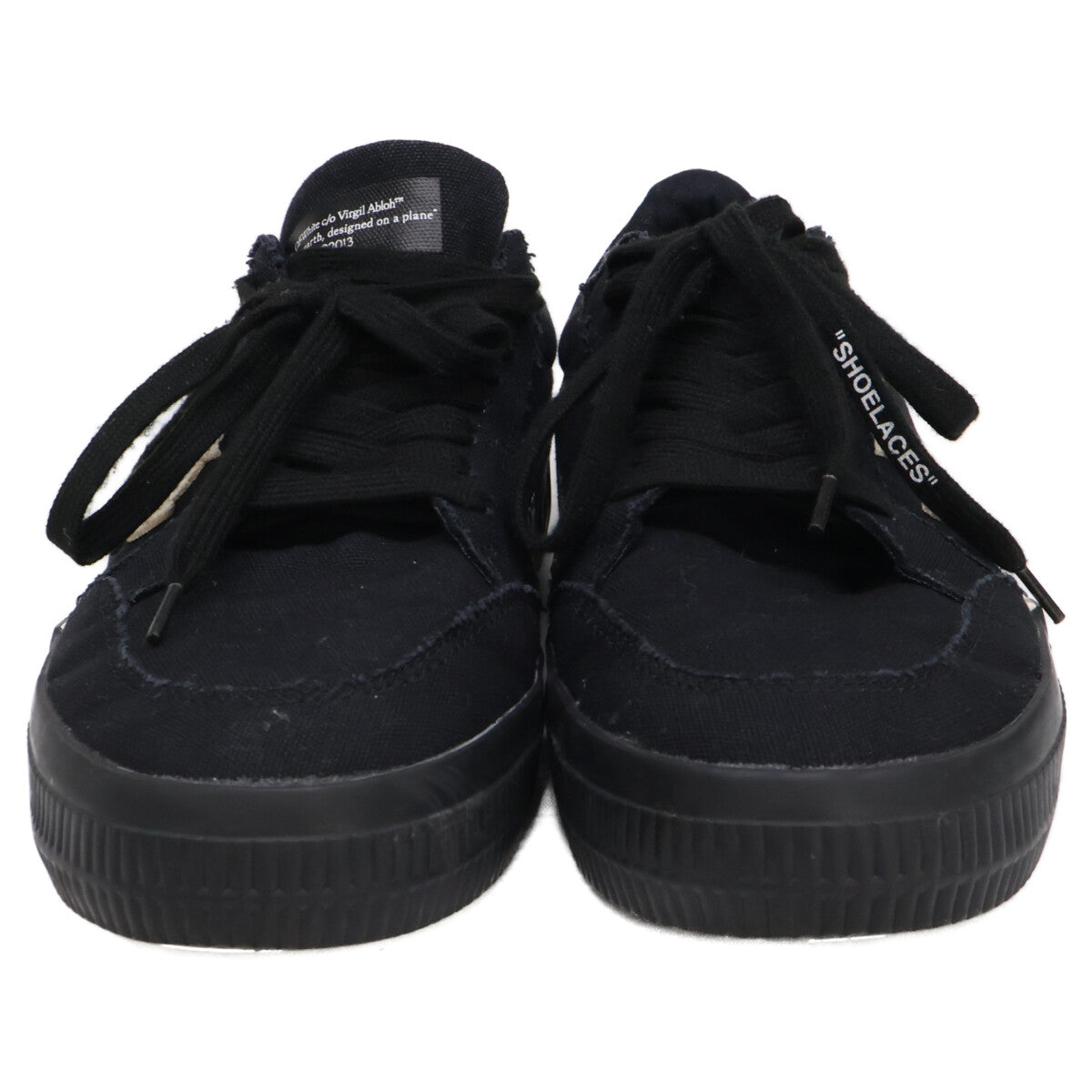 OFF-WHITE Low Vulcanized Canvas Sneakers Black Size EU 41