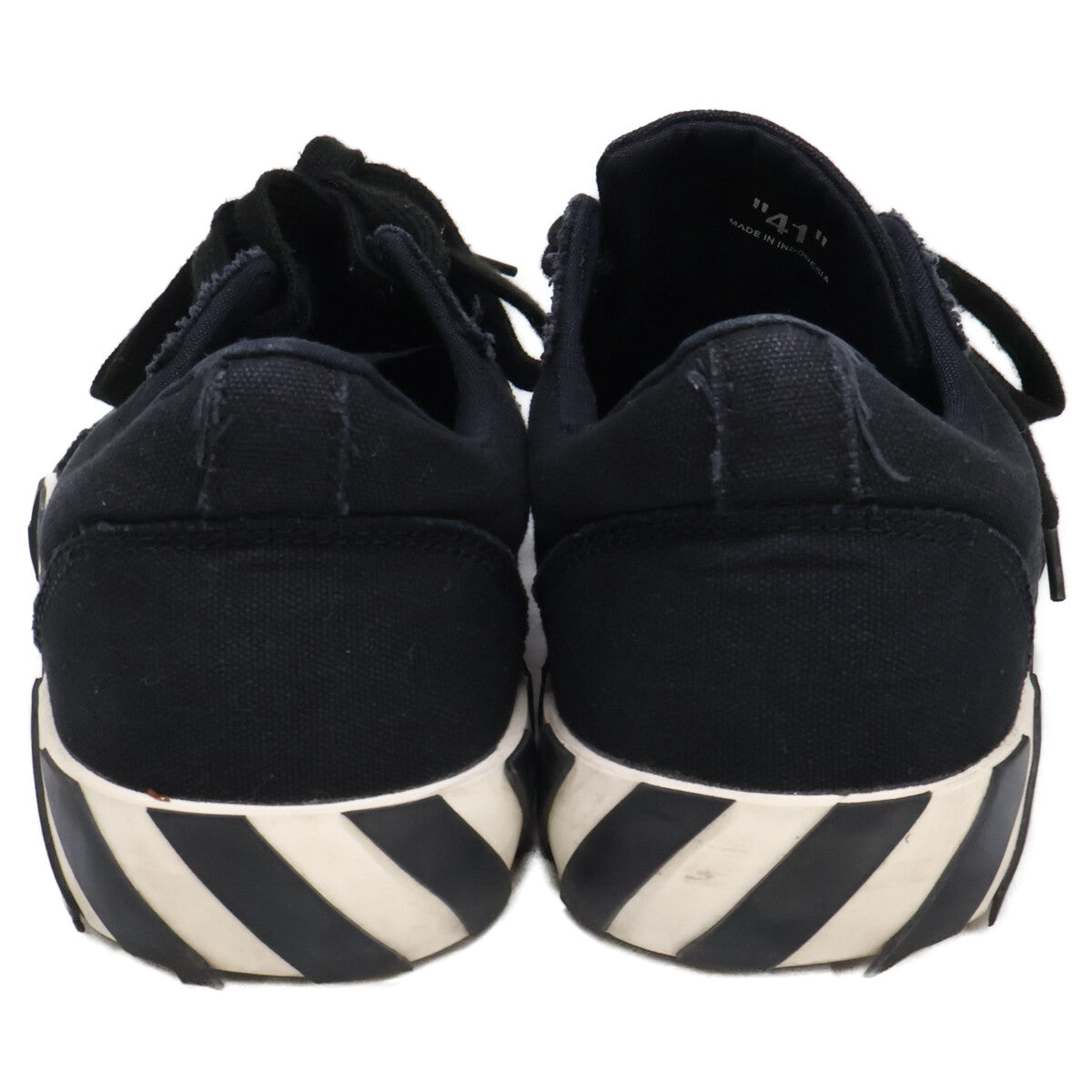 OFF-WHITE Low Vulcanized Canvas Sneakers Black Size EU 41