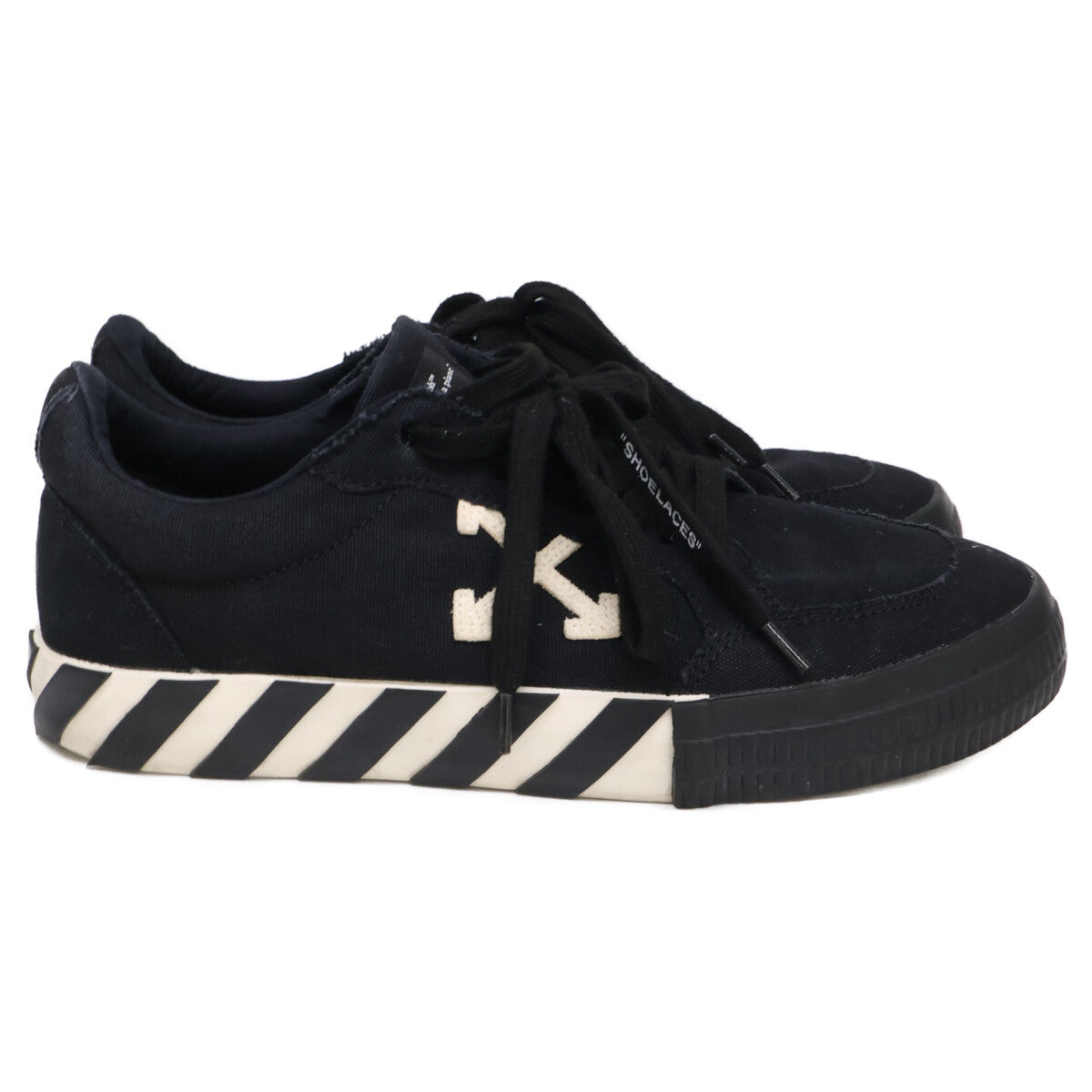 OFF-WHITE Low Vulcanized Canvas Sneakers Black Size EU 41