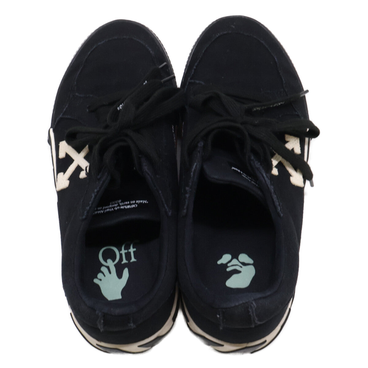 OFF-WHITE Low Vulcanized Canvas Sneakers Black Size EU 41