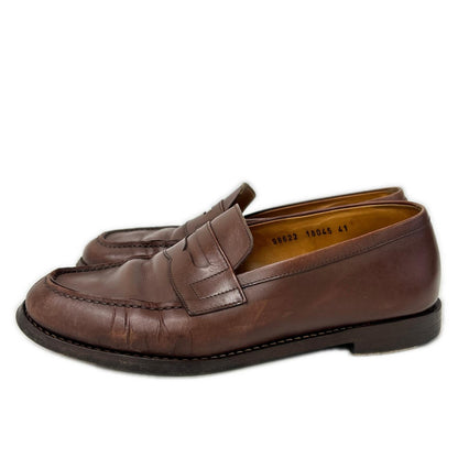 JALAN SRIWIJAYA Leather Coin Loafers Brown Size EU 41