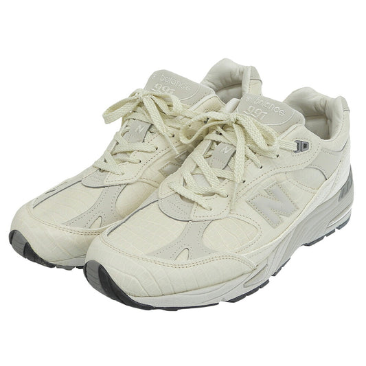 NEW BALANCE 991 US-Made Leather Sneakers Off-White Size 8