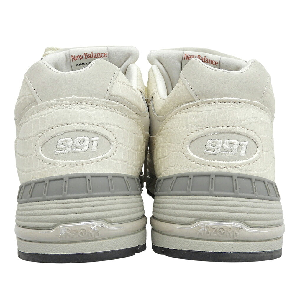 NEW BALANCE 991 US-Made Leather Sneakers Off-White Size 8