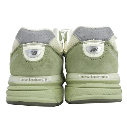 NEW BALANCE 990 Leather Low-Top Sneakers Green Size 8