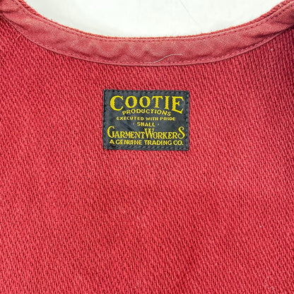COOTIE Concho Button Baja Vest Red Cotton Size S