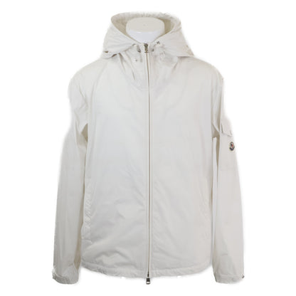 MONCLER Sassiere Hooded Zip-Up Nylon Jacket White Size 1
