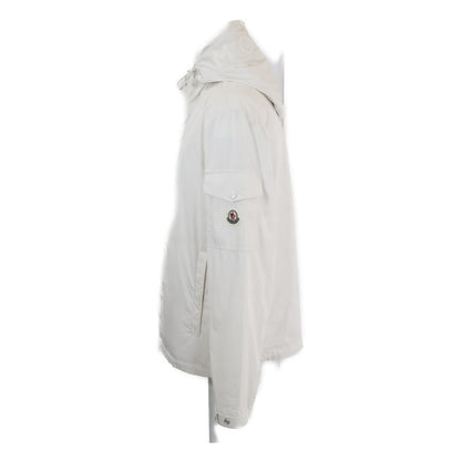 MONCLER Sassiere Hooded Zip-Up Nylon Jacket White Size 1