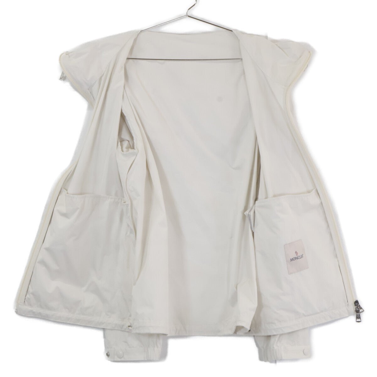 MONCLER Sassiere Hooded Zip-Up Nylon Jacket White Size 1