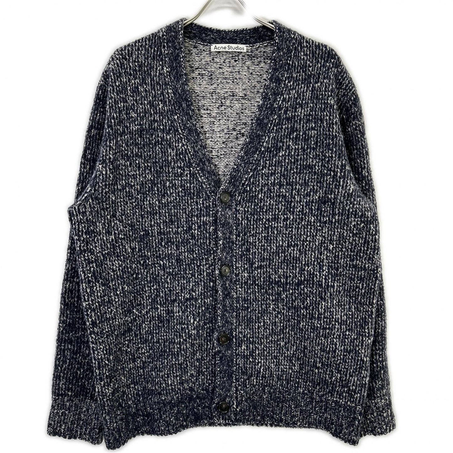 ACNE STUDIOS Cashmere Knit Cardigan Navy Wool Size M