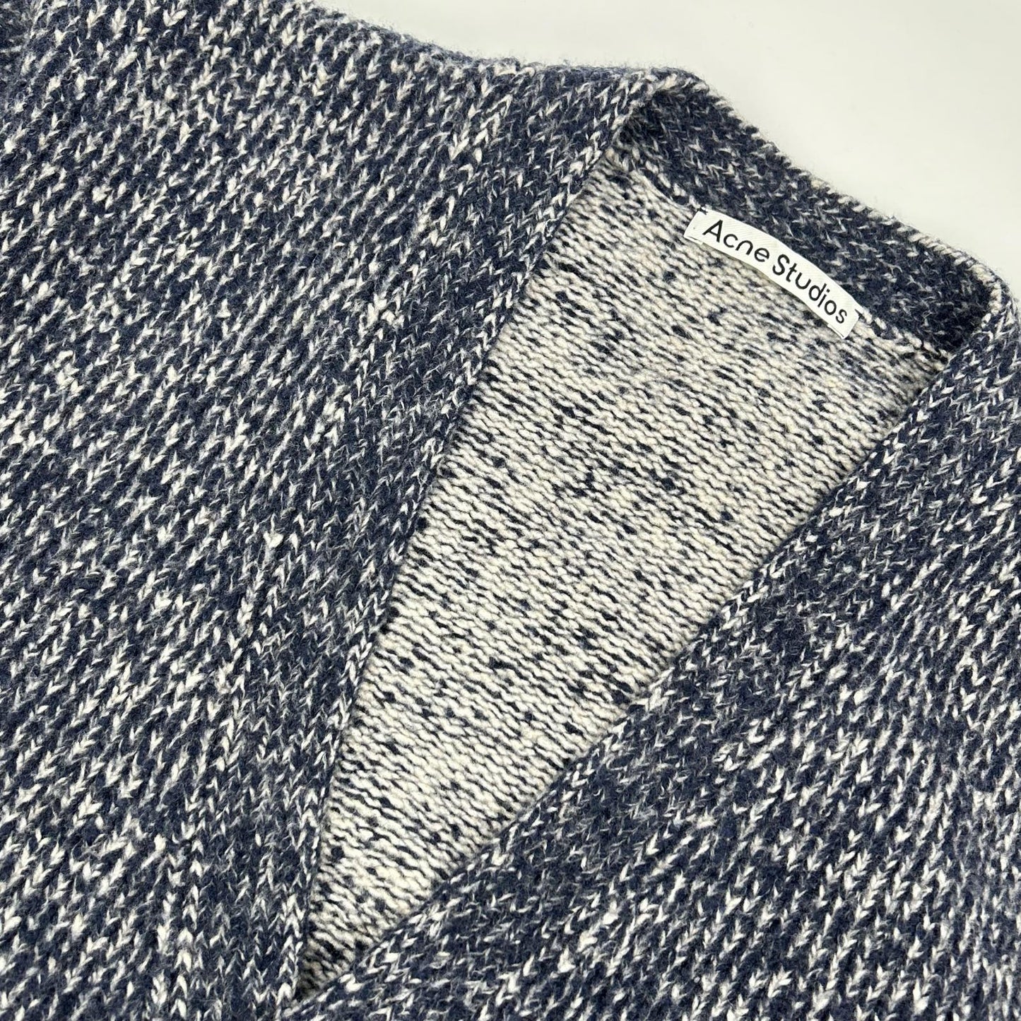 ACNE STUDIOS Cashmere Knit Cardigan Navy Wool Size M