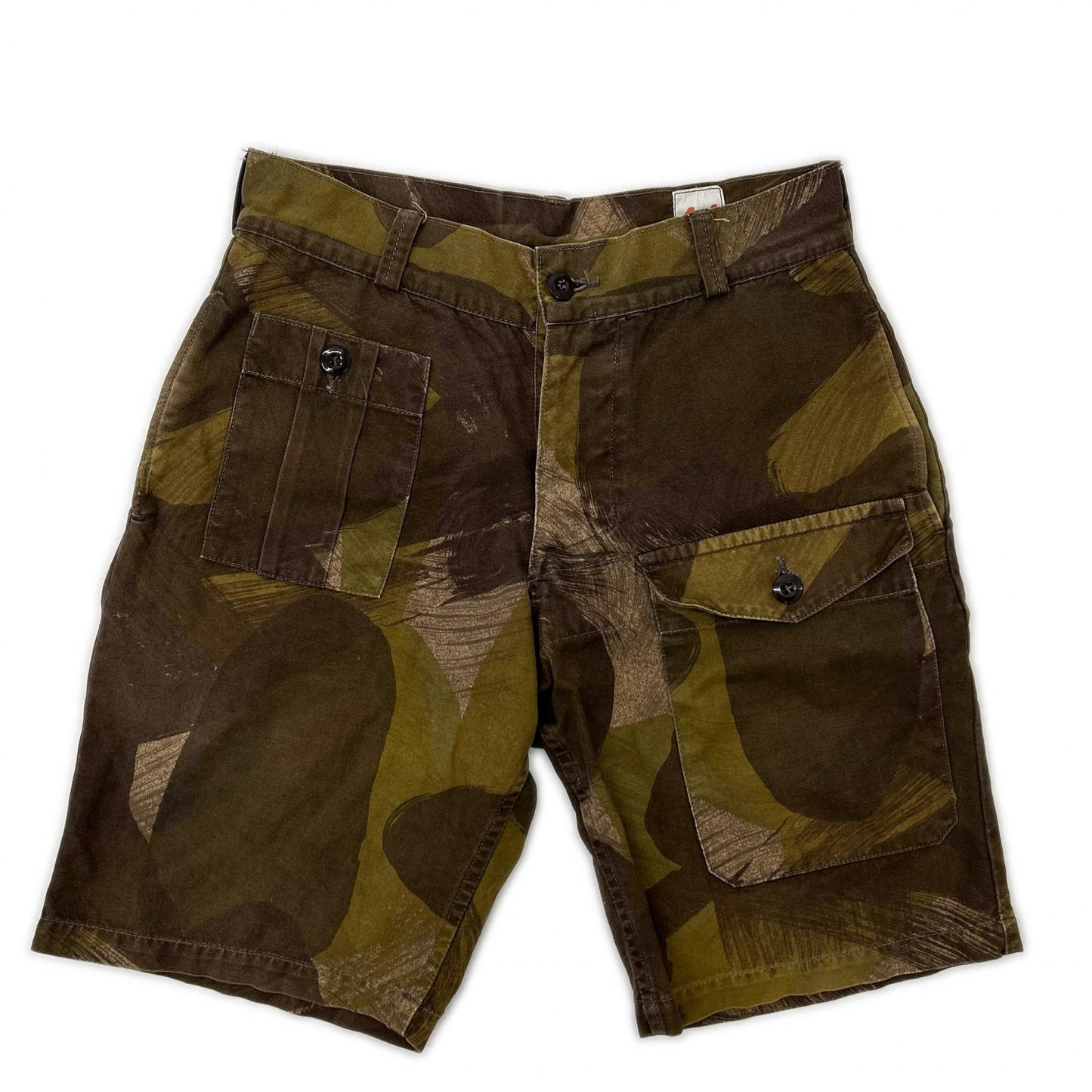 THE REAL MCCOY'S Multi Brushstroke Army Shorts Size