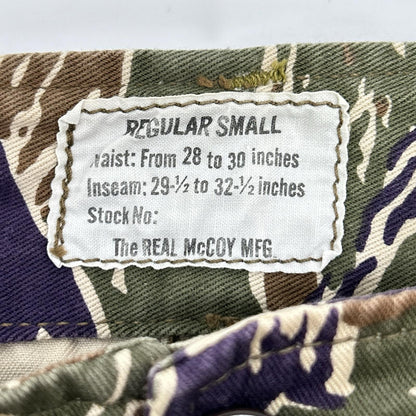 THE REAL MCCOY'S Multi Tiger Camo Cargo Pants Size W28-30