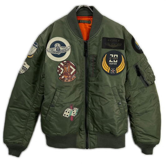 AVIREX Top Gun MA-1 Flight Jacket Green Size XL