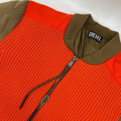 DIESEL K-OHIO Knit Panel Flight Jacket Multi Size S