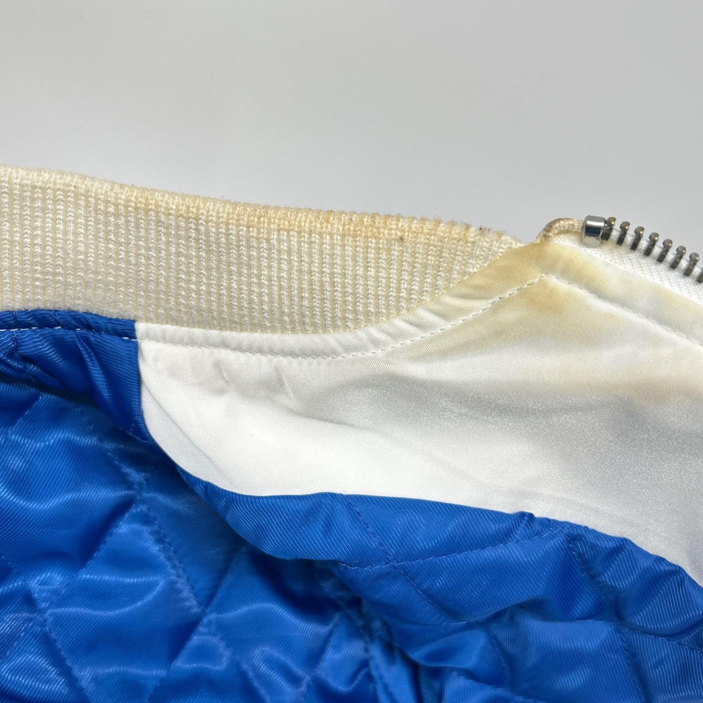DIESEL White Cotton Patchwork Bomber Jacket Size M