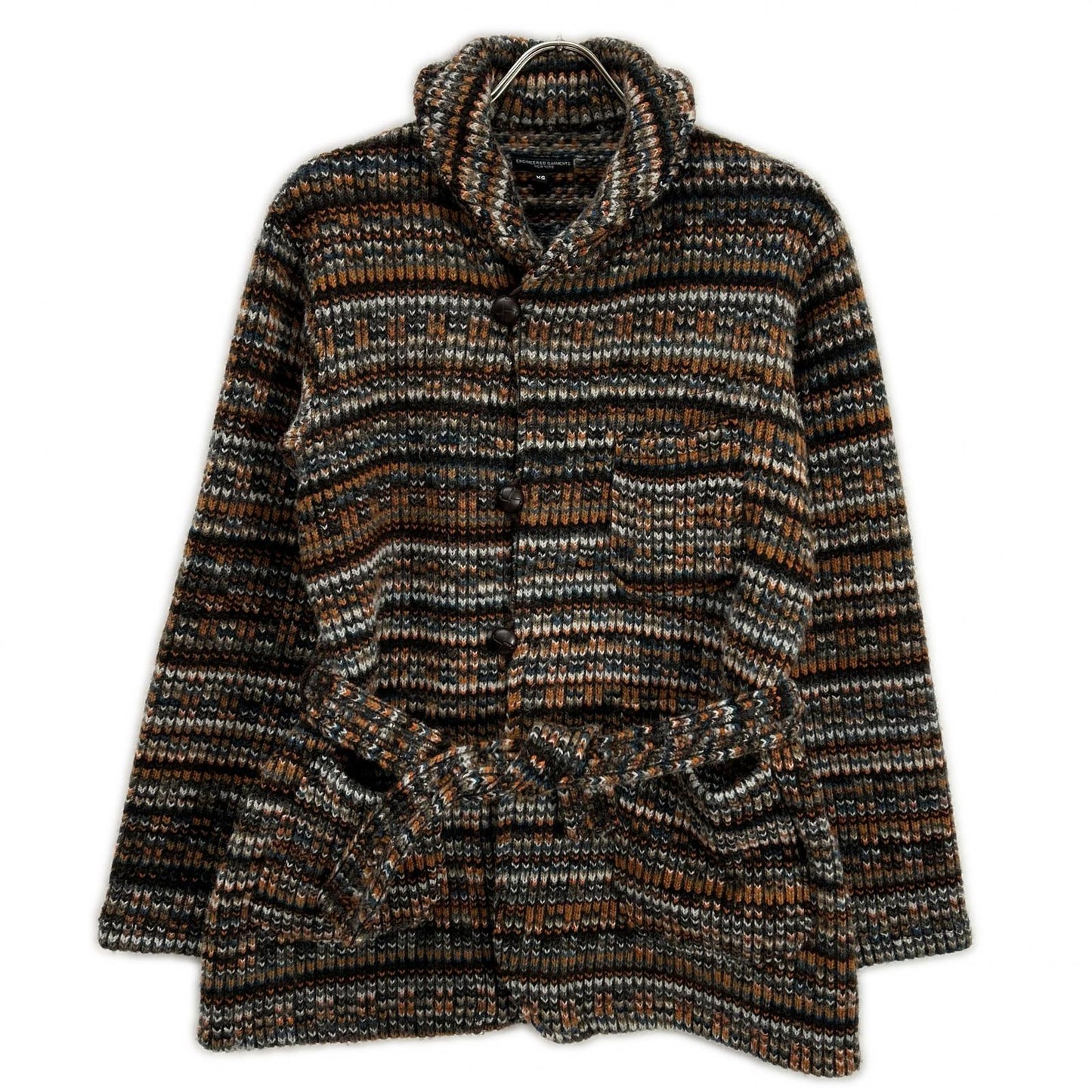 Engineered Garments Elbow Patch Belted Cardigan Brown Size M