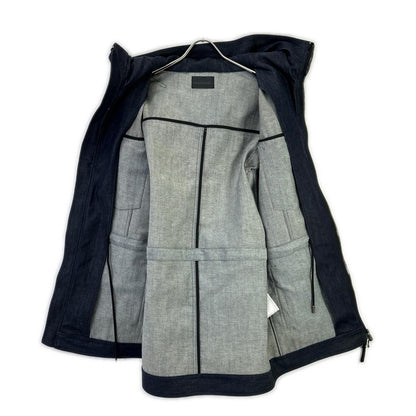 DIESEL BlackGold JOPPERY Black Denim Hoodie Coat Size 46