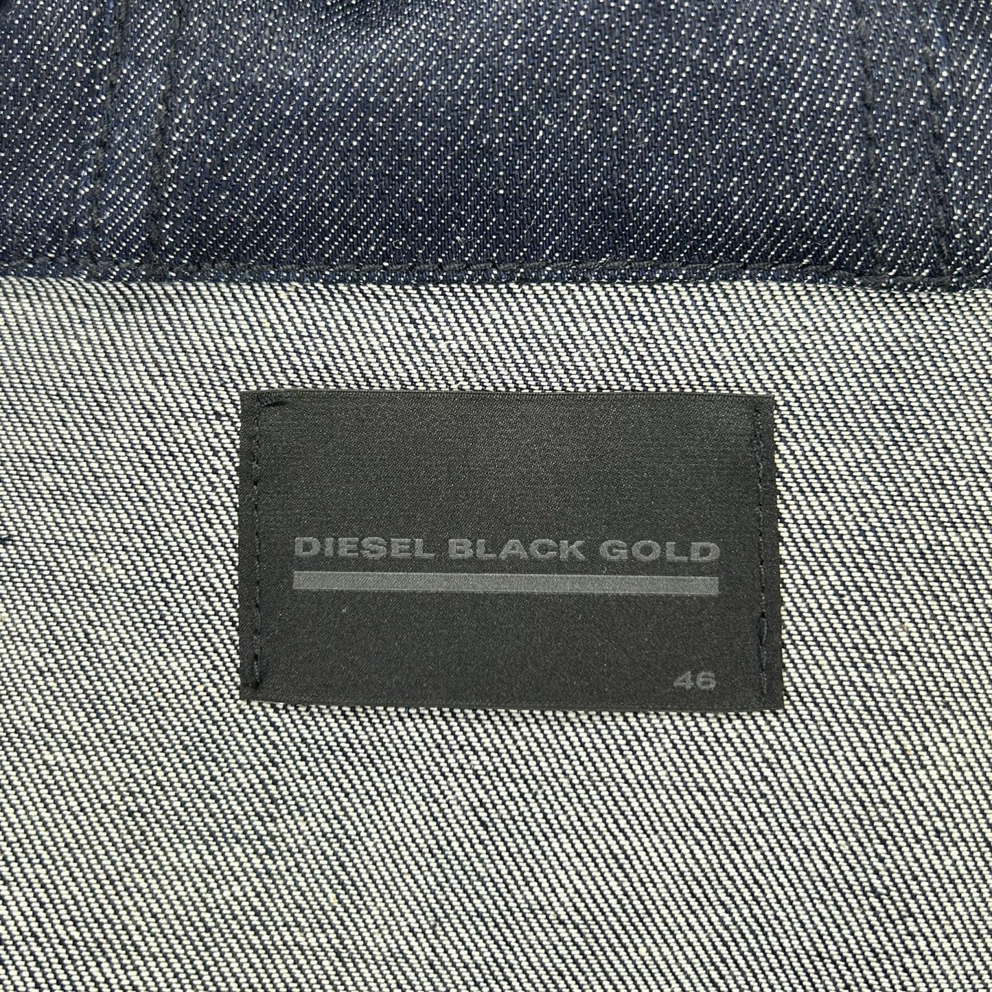 DIESEL BlackGold JOPPERY Black Denim Hoodie Coat Size 46