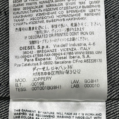 DIESEL BlackGold JOPPERY Black Denim Hoodie Coat Size 46
