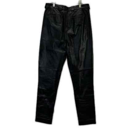 GIVENCHY Lamb Leather Pants Black Size 48