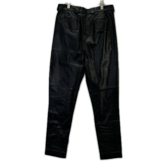 GIVENCHY Lamb Leather Pants Black Size 48