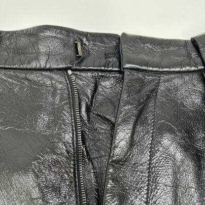 GIVENCHY Lamb Leather Pants Black Size 48