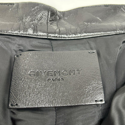 GIVENCHY Lamb Leather Pants Black Size 48