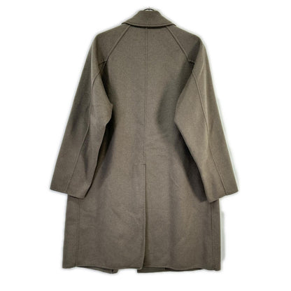 B&Y U-ARROWS Khaki Melton Balmacaan Coat Size S