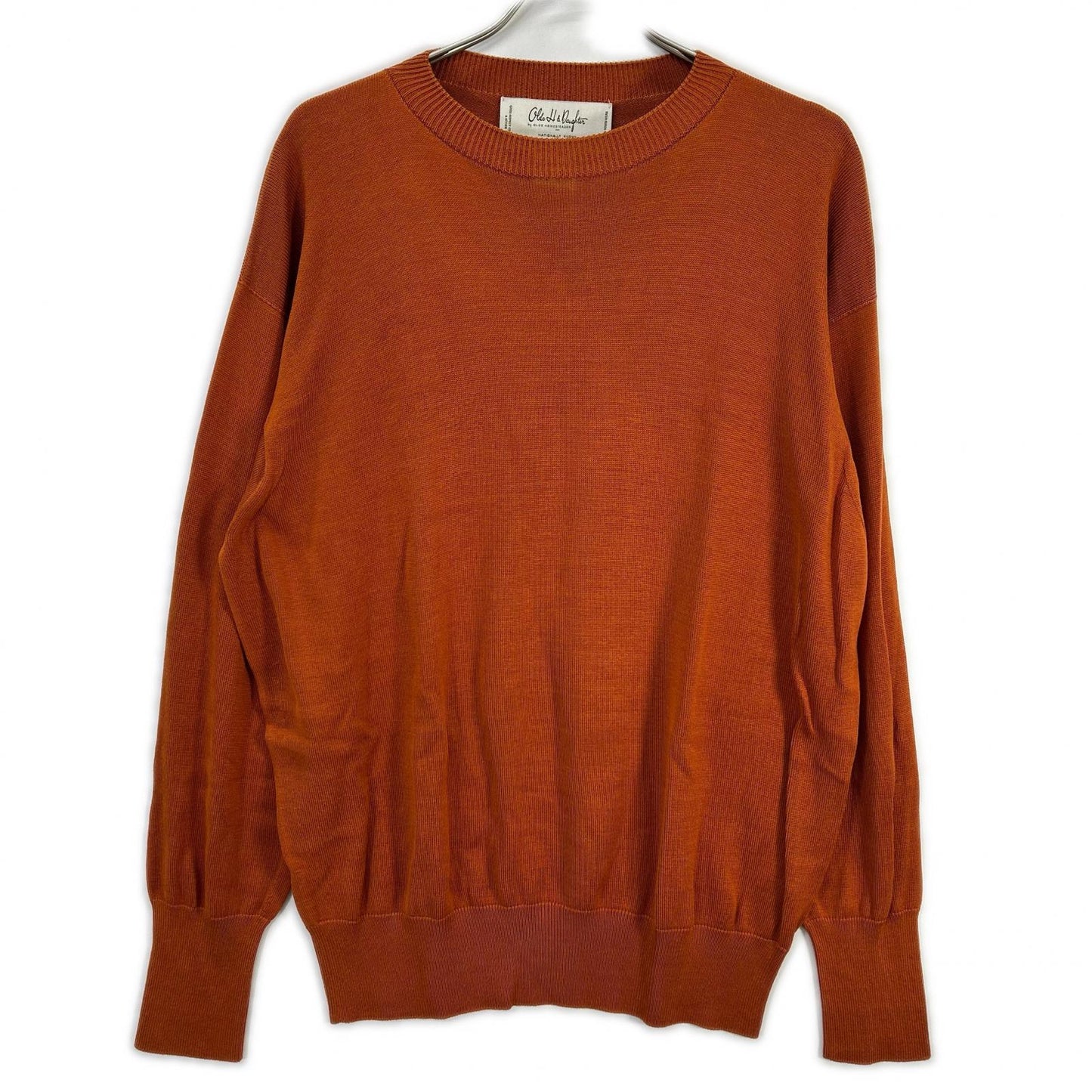 Olde H & Daughter Orange Silk Crewneck Knit Size 10