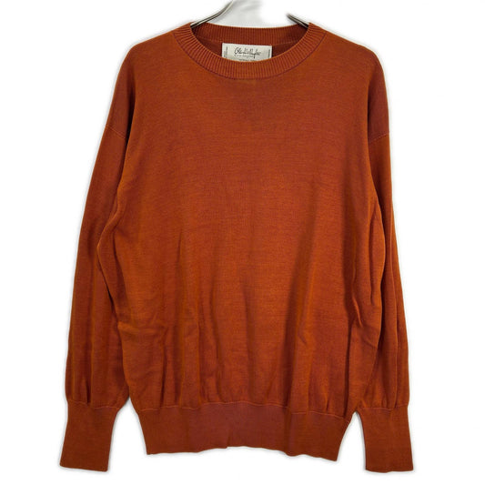 Olde H & Daughter Orange Silk Crewneck Knit Size 10