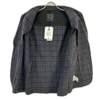 T-JACKET Bottoli Wool Check Stretch 2B Jacket Size L